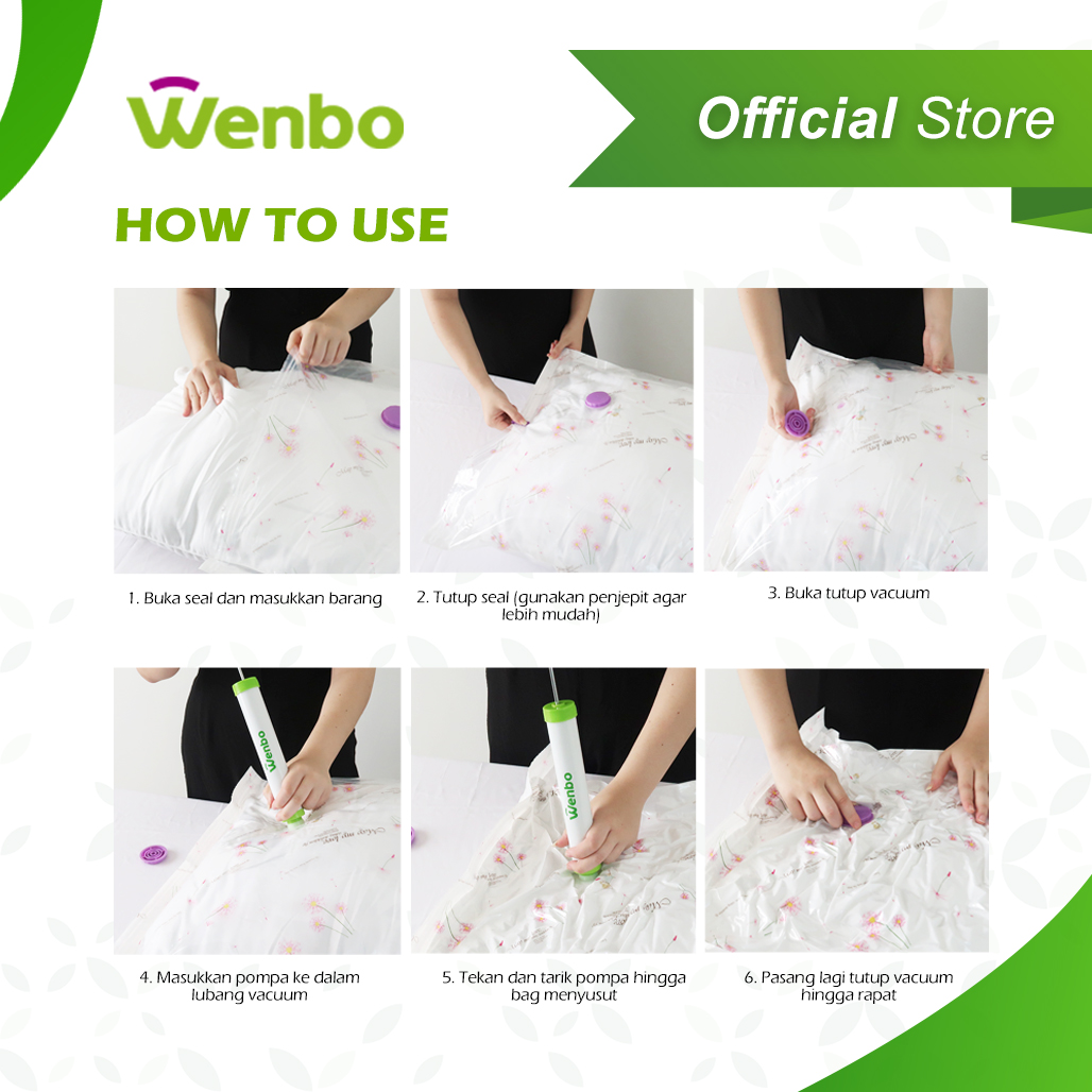 Vacuum Bag Penyimpanan Baju Size M 60x80cm - Gambar 3