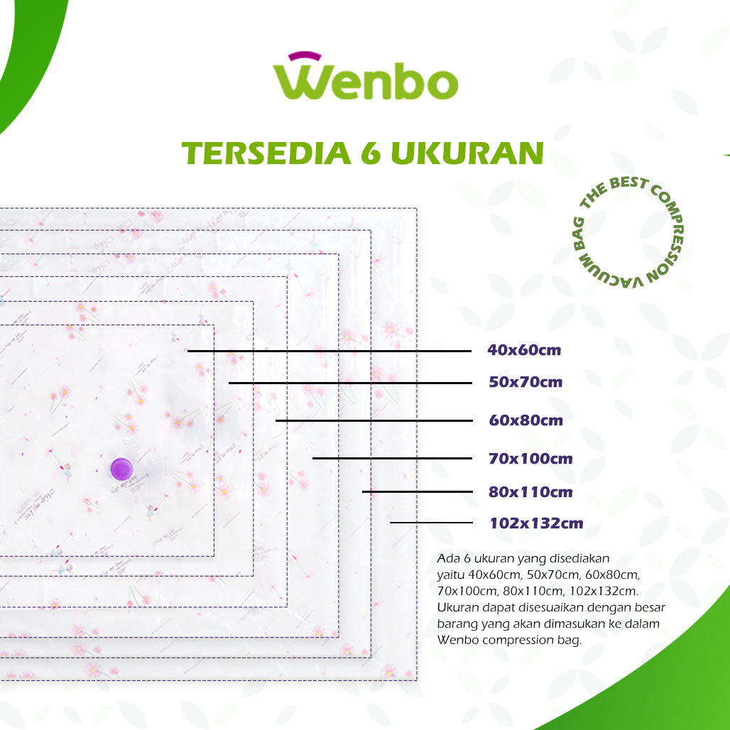 Vacuum Bag Penyimpanan Baju Size M 60x80cm - Gambar 5