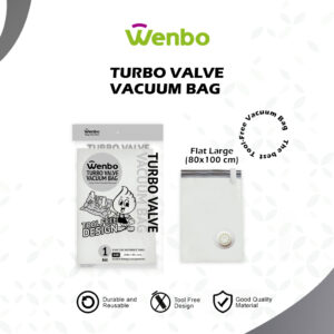 Vacuum Bag Travel Turbo Valve Size L 80x100cm
