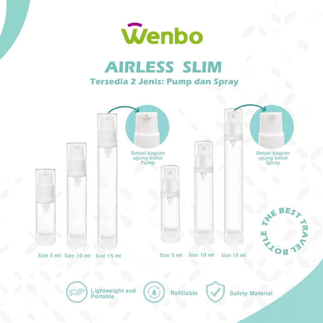 Botol Lotion Travel Slim Pump 5/10/15ml - Gambar 3